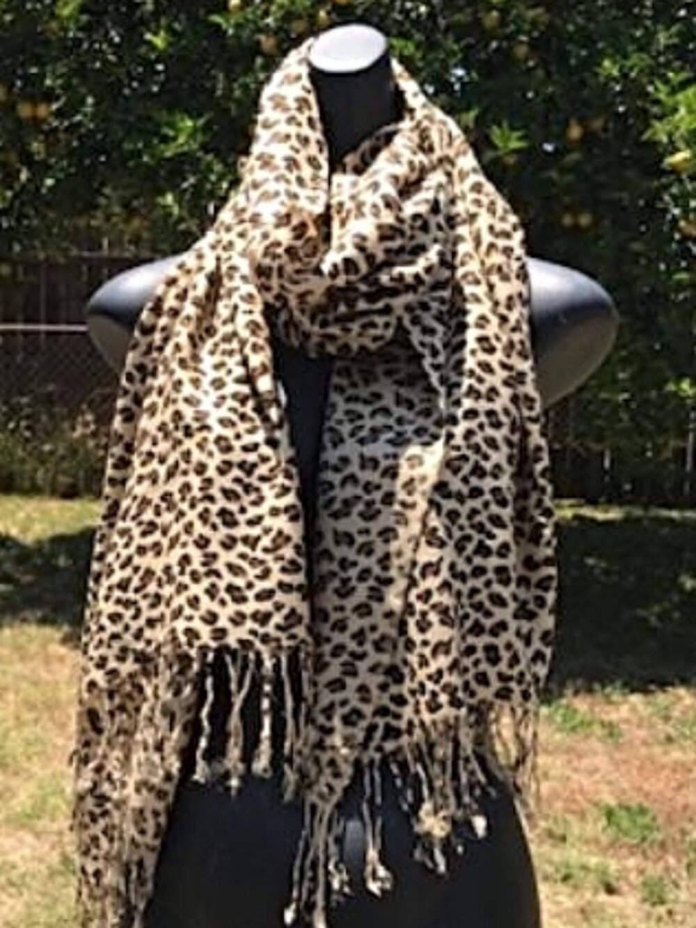 Cheetah Print Fashion Scarf Brown Hijab Headscarf Animal Print Pashmina